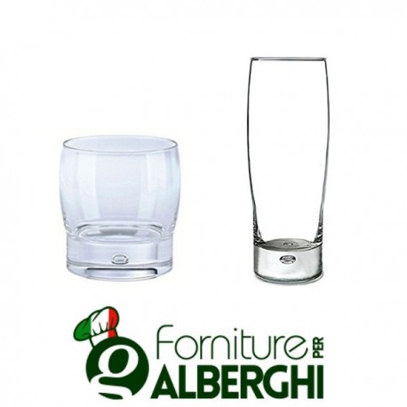 Bicchiere Bubble vetro trasparente da 15 cl a 35 cl Durobor