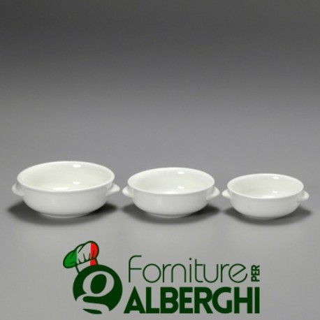 Tegame Bianco Con Alette Ø 17 h 7,2 Cm Porcellana Chaozhou da tavolo
