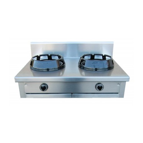 Cucina cinese wok a due fuochi gas