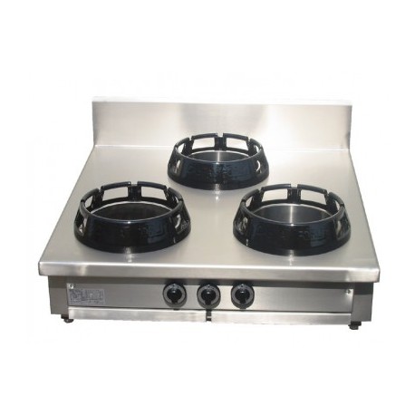 Cucina cinese wok a tre fuochi gas