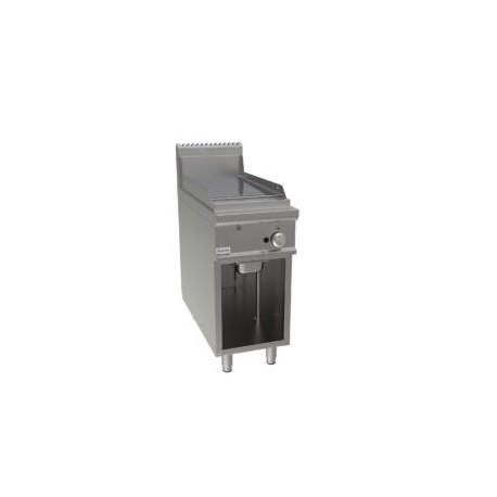 Fry top a gas piastra rigata Dim.mm.400x900x850h