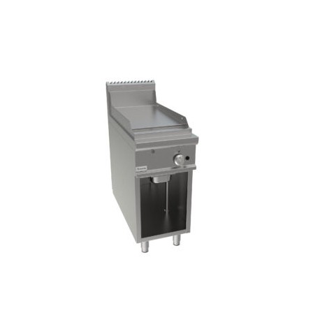 Fry top a gas piastra liscia Dim.mm.400x900x850h