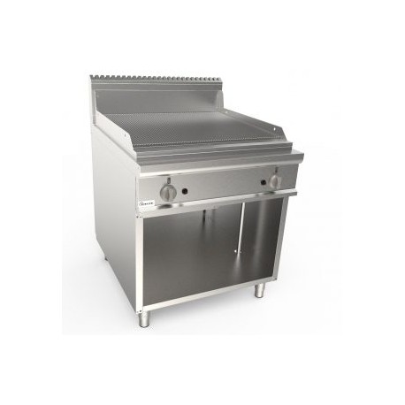 Fry top a gas piastra rigata Dim.mm.800x900x850h