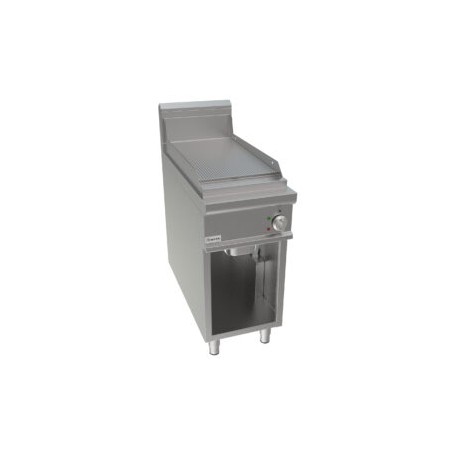 Fry top elettrico piastra rigata Dim.mm.400x900x850h