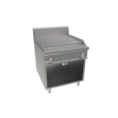 Fry top elettrico piastra rigata Dim.mm.800x900x850h