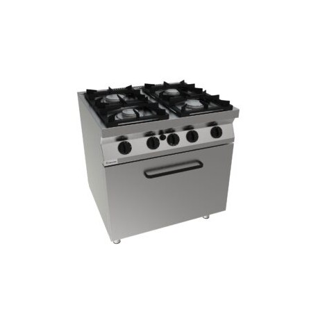 Cucina a gas con forno elettrico quattro fuochi dim.mm.800x700x850h