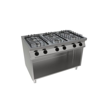 Cucina a gas sei fuochi dim.mm.1.200x700x850h