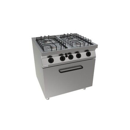 Cucina con forno a gas quattro fuochi dim.mm.800x700x850h