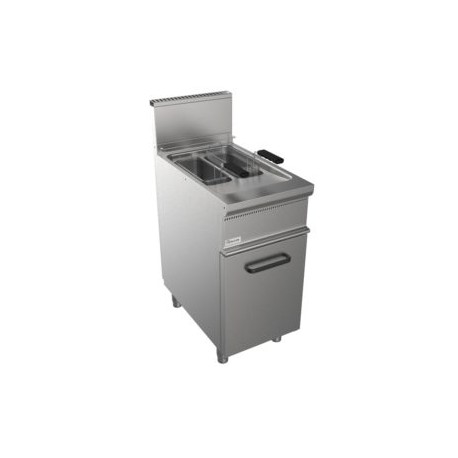 Friggitrice a gas a due vasche lt 8+8 dim.mm.400x700x850h