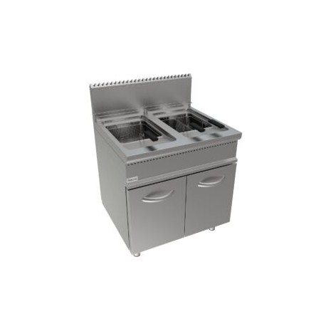 Friggitrice a gas a due vasche lt 13+13 dim.mm.800x700x850h