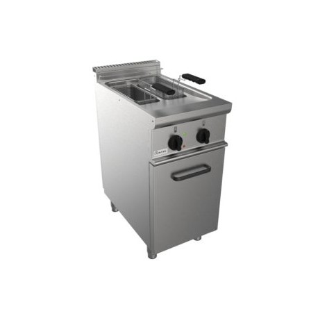 Friggitrice elettrica a due una vasche lt 8+8 dim.mm.400x700x850h