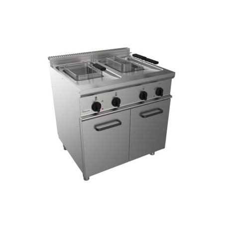 Friggitrice elettrica a due una vasche lt 17+17 dim.mm.800x700x850h