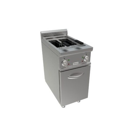 Friggitrice elettrica a due vasche lt 8+8 dim.mm.400x700x850h