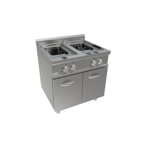 Friggitrice elettrica a due vasche lt 13+13 dim.mm.800x700x850h
