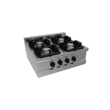 Cucina a gas quattro fuochi dim.mm.700x700x305h