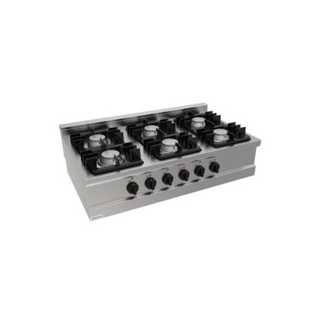 Cucina a gas sei fuochi dim.mm.1.200x700x305h