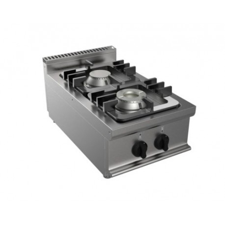Cucina a gas due fuochi dim.mm.400x700x275h