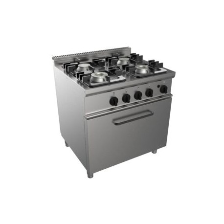 Cucina con forno a gas quattro fuochi dim.mm.800x700x850h