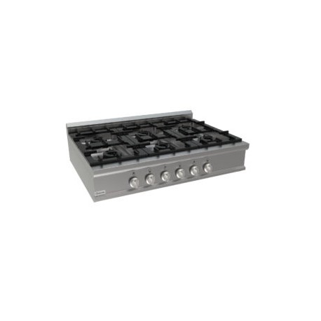 Cucina a gas sei fuochi dim.mm.1.350x900x275h