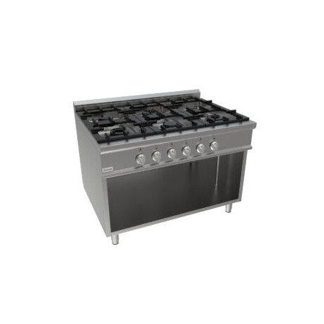 Cucina a gas sei fuochi dim.mm.1.350x900x850h
