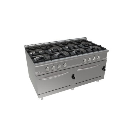 Cucina con forno a gas otto fuochi dim.mm.1.800x900x850h