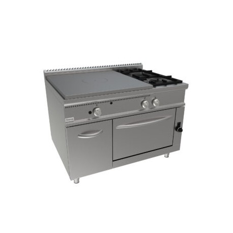 Cucina con forno a gas tuttapiastra dim.mm.1.200x900x850h