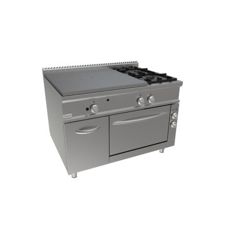 Cucina a gas con forno elettrico tuttapiastra dim.mm.1.200x900x850h