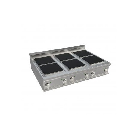 Cucina elettrica sei zone cottura dim.mm.1200x900x275h