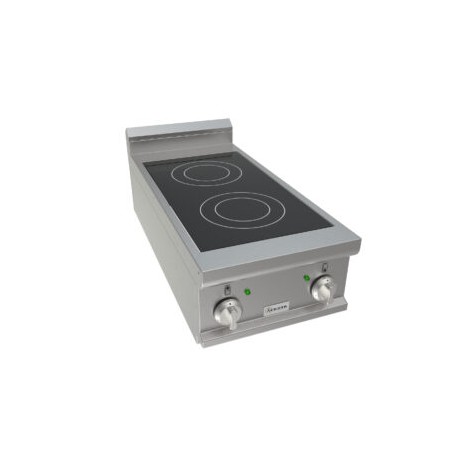 Cucina elettrica vetroceramica due zone cottura dim.mm.400x900x275h