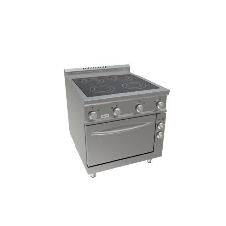 Cucina con forno elettrica vetroceramica quattro zone cottura dim.mm.800x900x850h