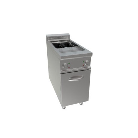 Friggitrice elettrica a due vasche lt 8+8 dim.mm.400x900x850h