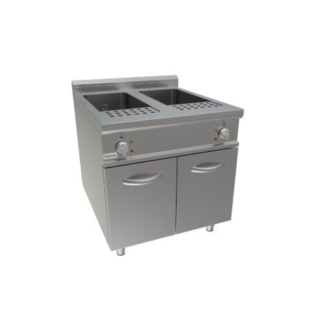 Cuocipasta elettrico due vasche lt 40+40 dim.mm.800x900x850h