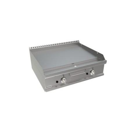 Fry top a gas piastra liscia Dim.mm.700x700x275h