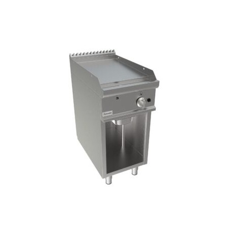 Fry top a gas piastra liscia Dim.mm.400x700x850h