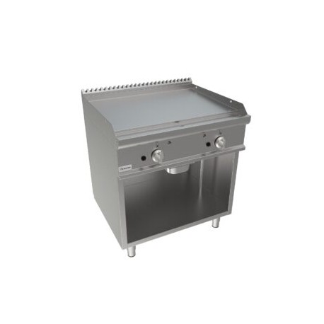 Fry top a gas piastra liscia Dim.mm.800x700x850h