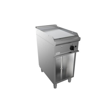 Fry top a gas piastra rigata Dim.mm.400x700x850h