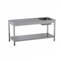 TAVOLO CHEF VASCA A DESTRA DIM.CM. 180 x 60 x 85 H