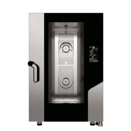 Forno elettrico combinato convezione vapore 11 teglie 1/1 GN con pannello digitale touch con tecnologia BLACK MASK