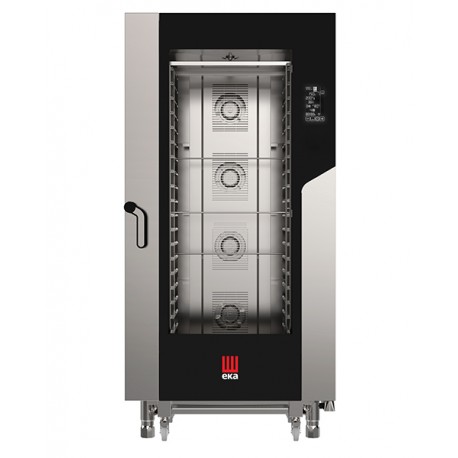 Forno elettrico combinato convezione vapore 20 teglie 1/1 GN con pannello digitale touch con tecnologia BLACK MASK