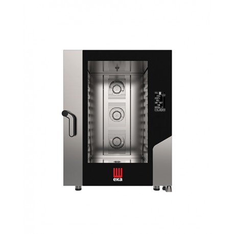 Forno elettrico combinato convezione vapore 10 teglie 2/1 GN con pannello digitale touch con tecnologia BLACK MASK