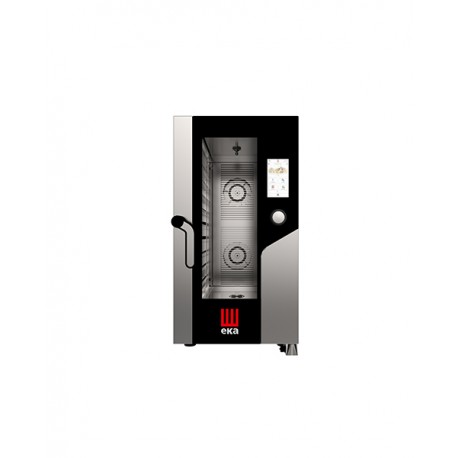 Forno elettrico combinato convezione vapore 10 teglie 1/1 GN COMPATTO con TOUCH SCREEN