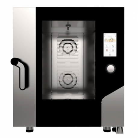 Forno a gas combinato convezione vapore 7 teglie 1/1 GN con TOUCH SCREEN