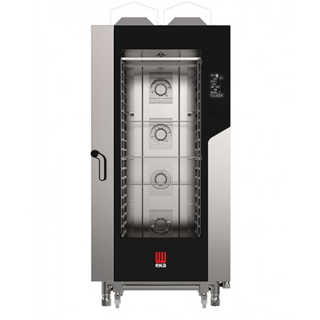 Forno a gas combinato convezione vapore 20 teglie 1/1 GN con pannello digitale touch con tecnologia BLACK MASK
