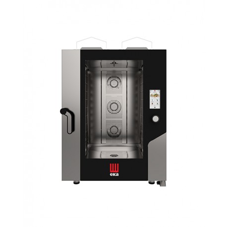 Forno a gas combinato convezione vapore 10 teglie 2/1 GN con TOUCH SCREEN
