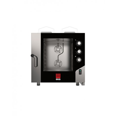 Forno a gas combinato convezione vapore 6 teglie 600 x 400 mm con panello elettromeccanico
