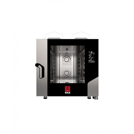 Forno a gas combinato convezione vapore 6 teglie 600 x 400 mm con TOUCH SCREEN