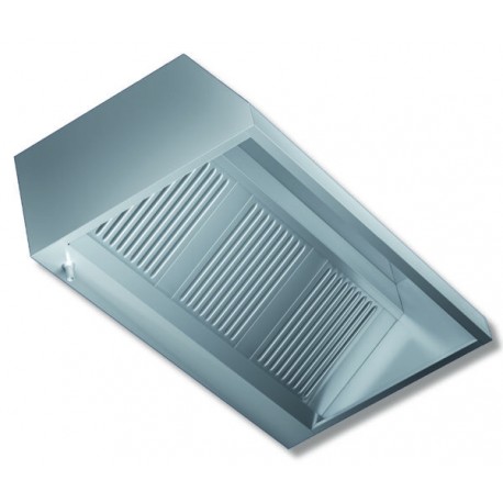 Cappa di aspirazione acciaio inox a parete senza motore Dim.mm.1600x900x450h