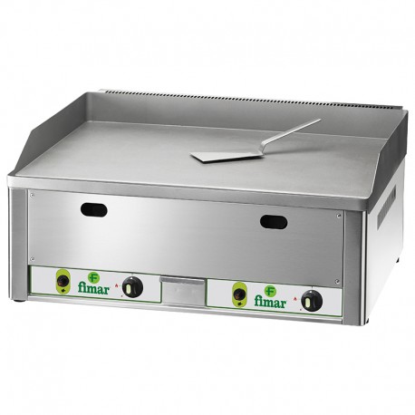 Fry Top a gas da banco piastra di cottura liscia dim.mm.665x600x300(h)