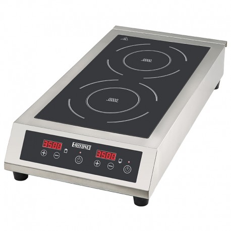 Piastra ad Induzione in vetroceramica 2 zone di cottura touch control kw 3,5+3,5
