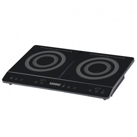 Piastra ad Induzione in vetroceramica 2 zone di cottura touch control kw 1,8+1,7